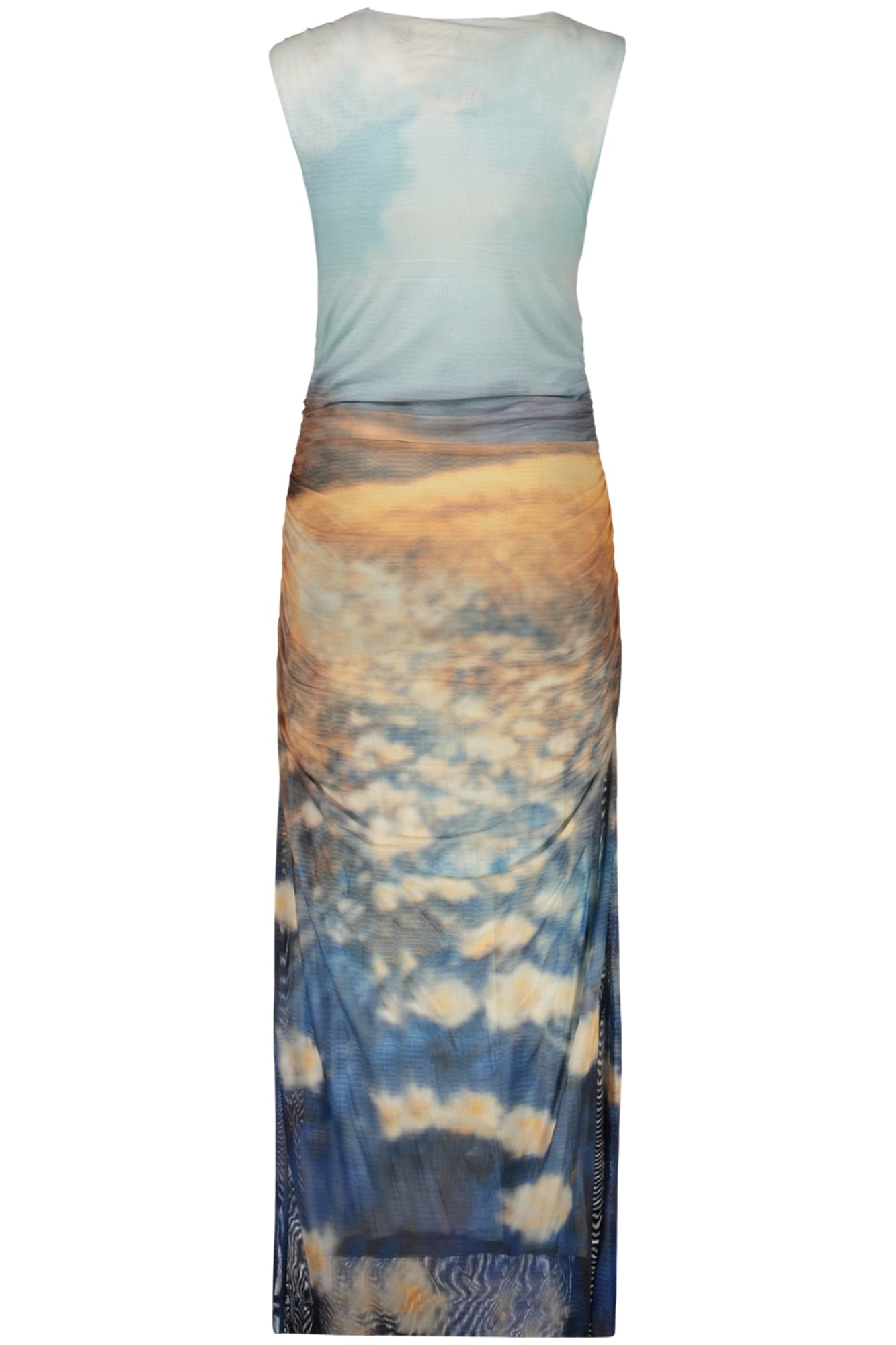 Дълга дамска рокля DESIGUAL, синя - DESIGUAL