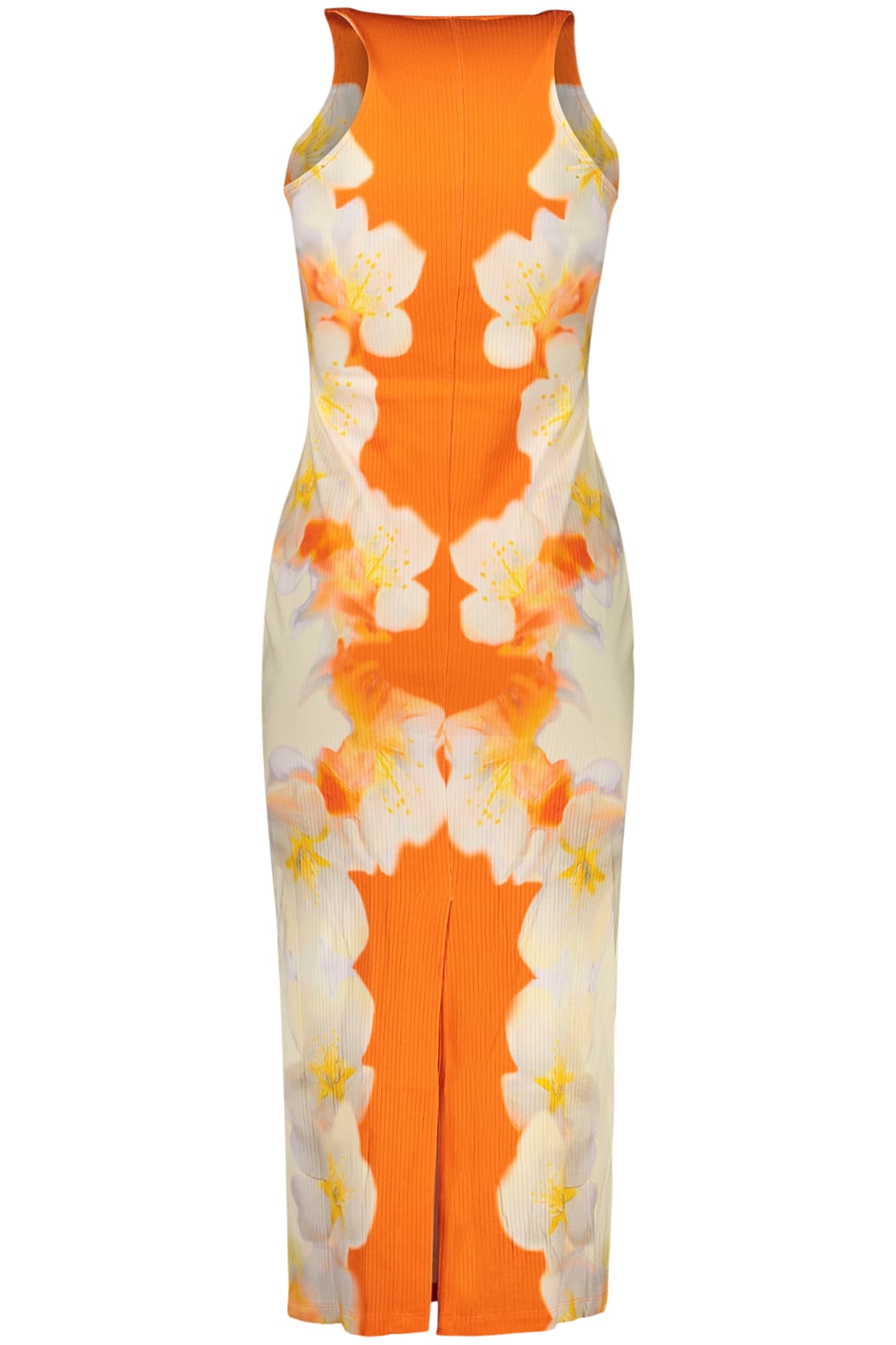 Дълга дамска рокля DESIGUAL в оранжев цвят - DESIGUAL