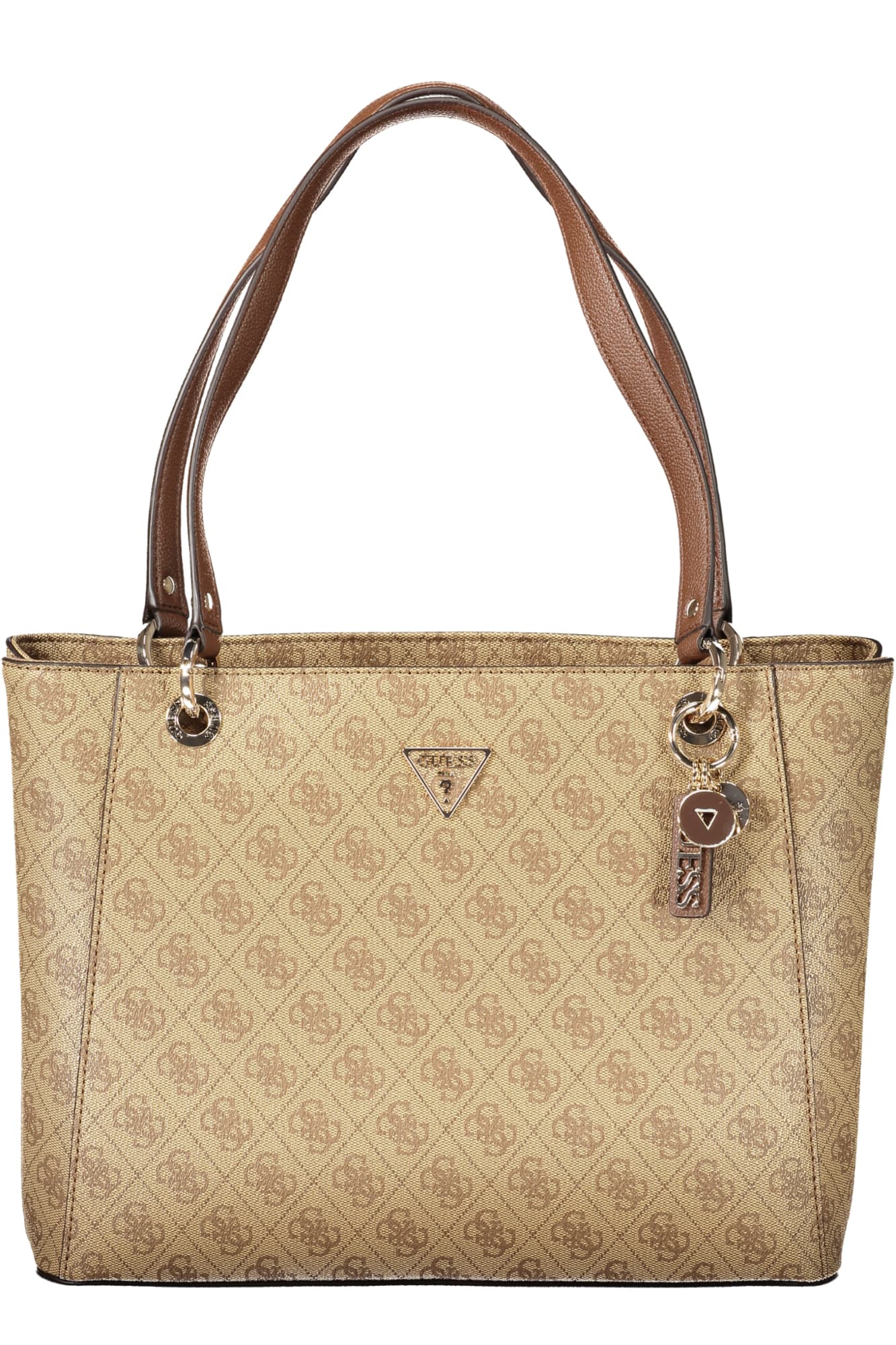 Дамска бежова чанта GUESS JEANS - GUESS JEANS