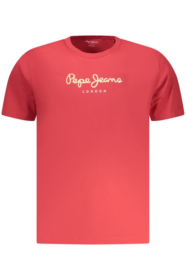 МЪЖКА ТЕНИСКА С КЪС РЪКАВ PEPE JEANS, ЧЕРВЕНА