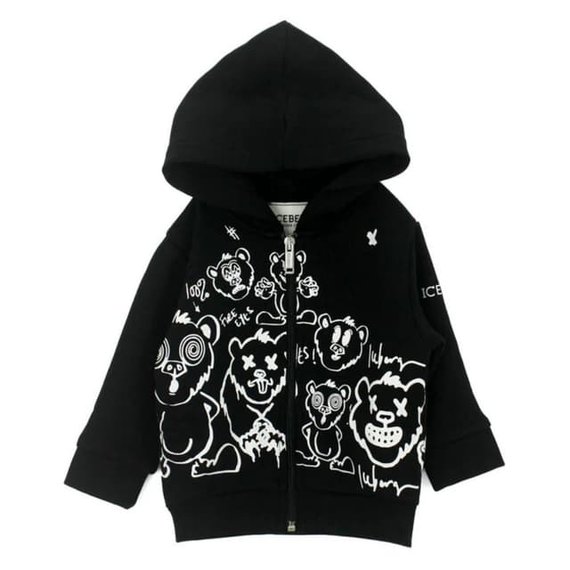 Суитшърт с качулка и отваряне отпред