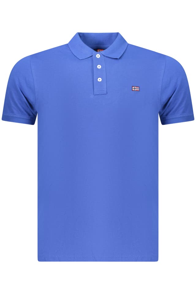 НОРВЕГИЯ 1963 МЪЖКА ПОЛО БЛИЗА С КЪС РЪКАВ, СИНЯ