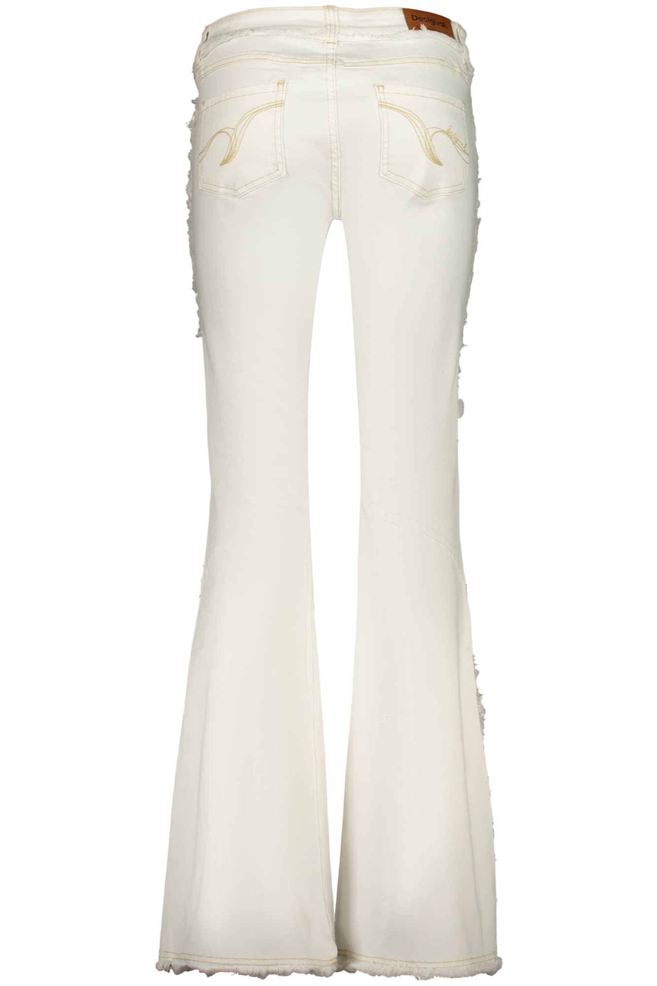 DESIGUAL ДАМСКИ ДЪНКИ ОТ ДЕНИМ, БЕЛИ - DESIGUAL