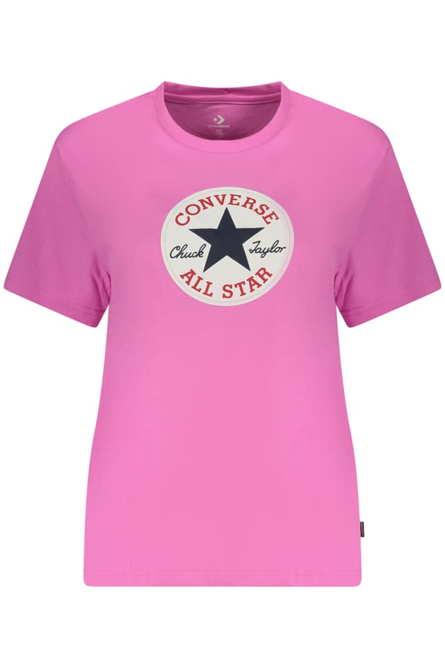 Дамска тениска с къс ръкав Converse, розова
