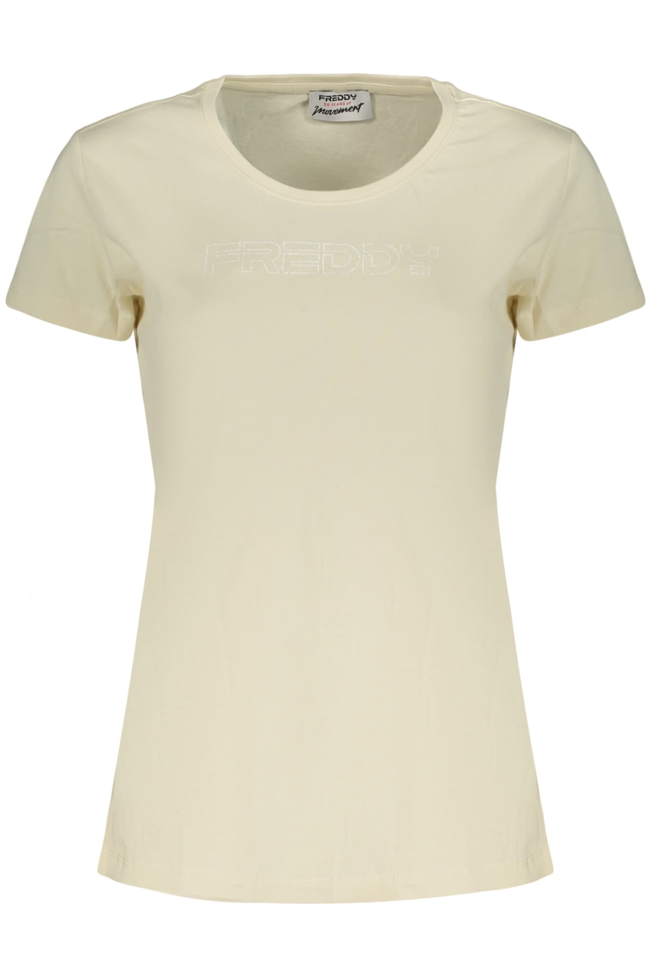 Дамска тениска с къс ръкав FREDDY, бежова - FREDDY