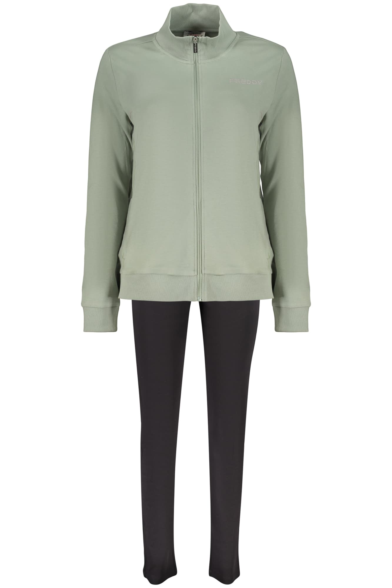 Дамски зелен суитшърт с цип FREDDY - FREDDY