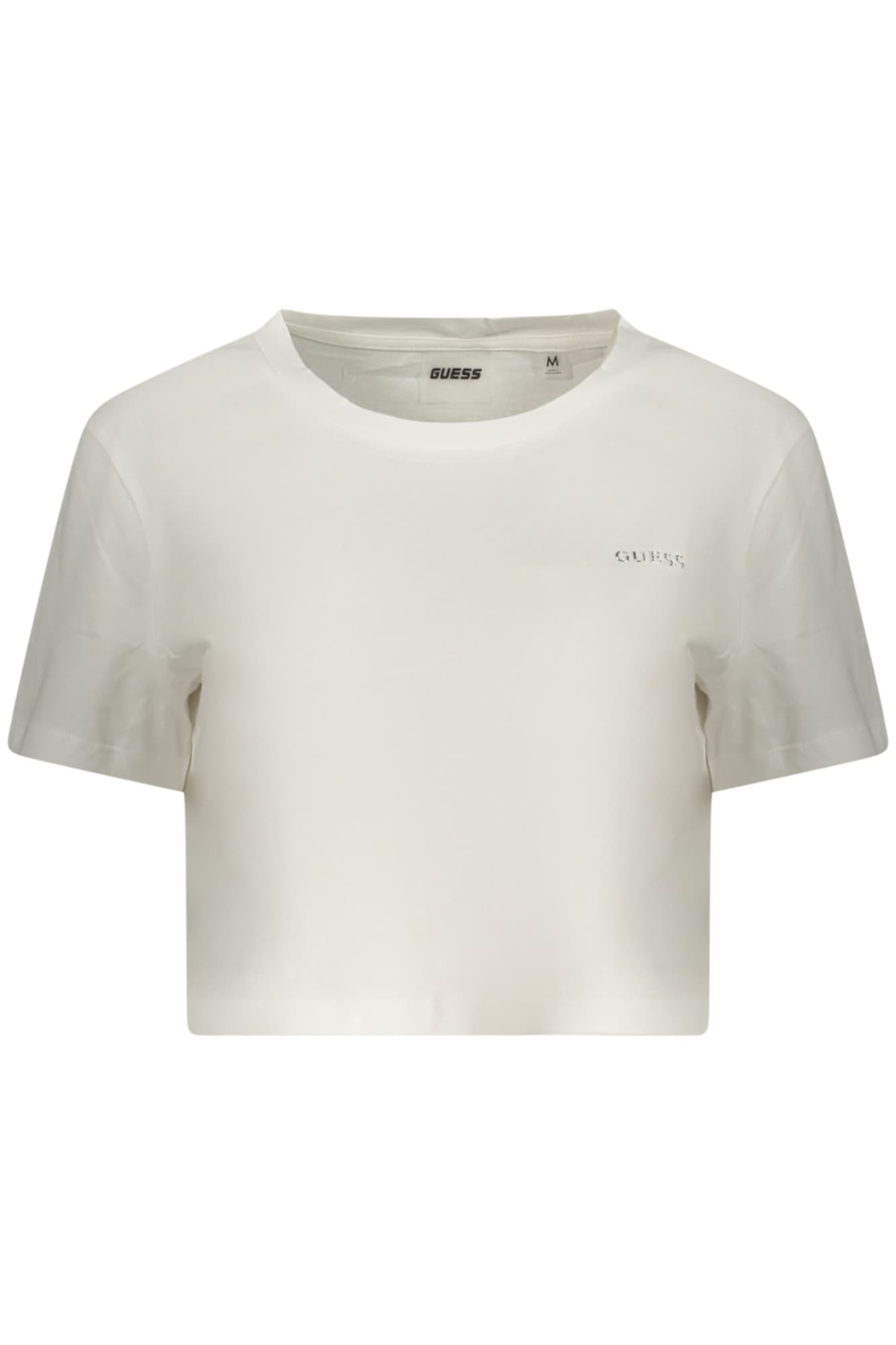 Дамска тениска с къс ръкав GUESS JEANS, бяла - GUESS JEANS