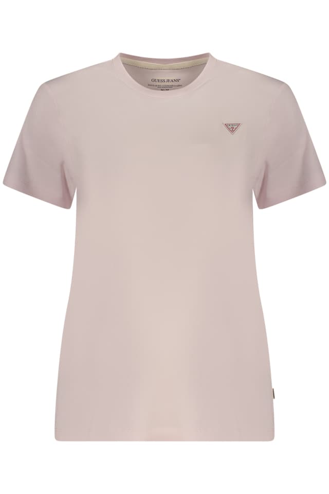 Дамска тениска с къс ръкав GUESS JEANS, розова