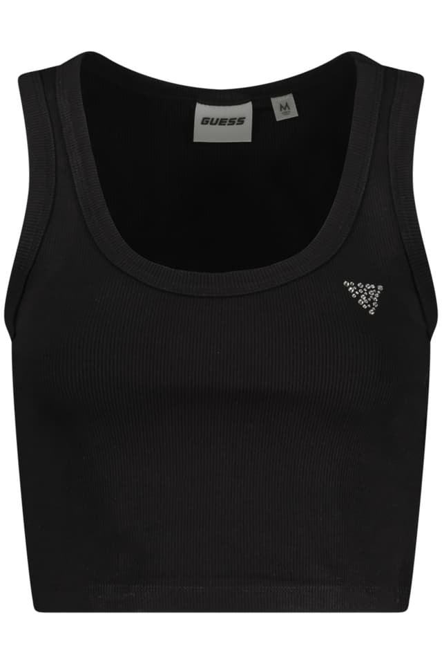 Дамски черен потник GUESS JEANS