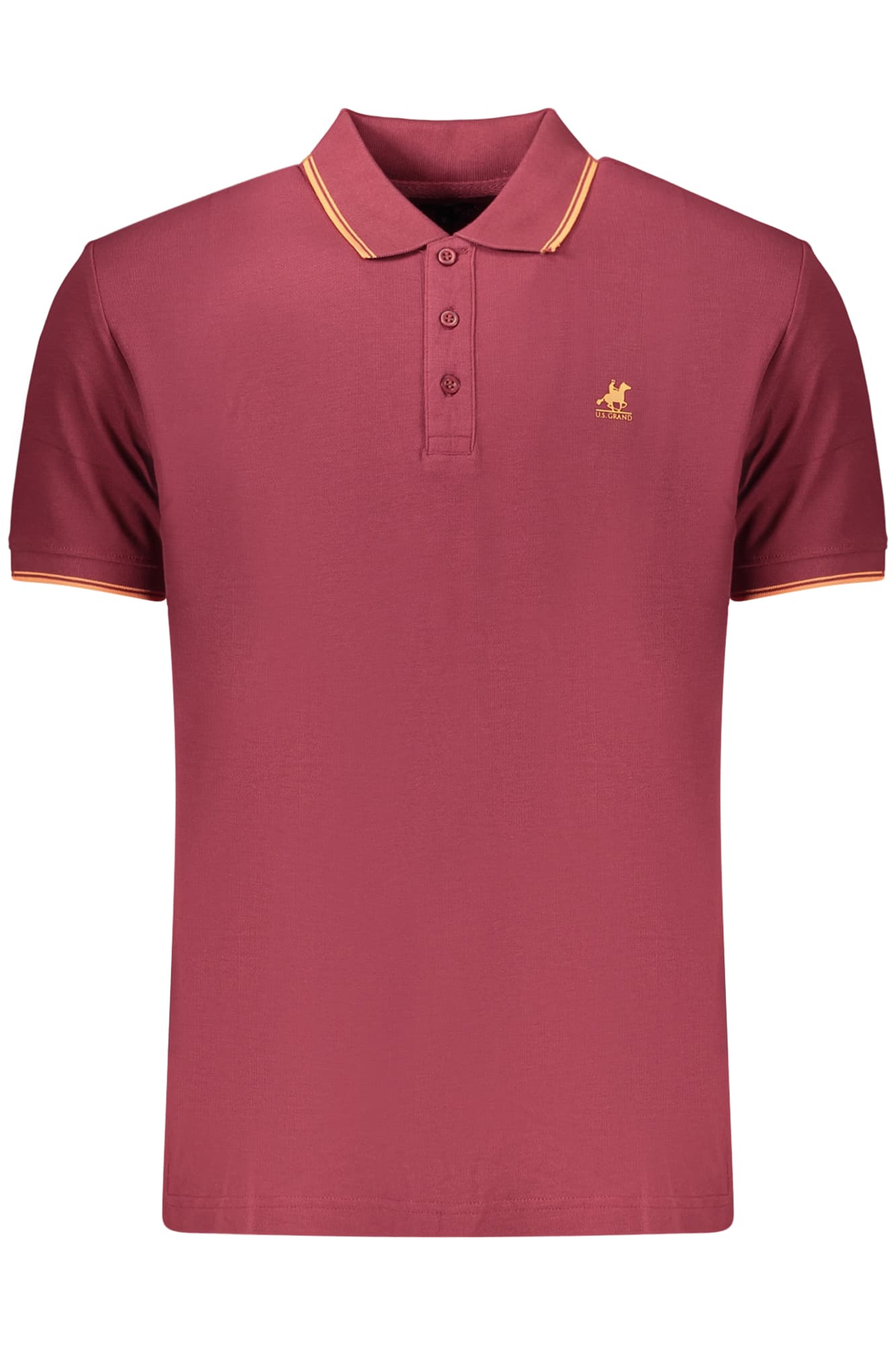 МЪЖКА ПОЛО БЛИЗА С КЪС РЪКАВ US GRAND, ЧЕРВЕНА - U.S. GRAND