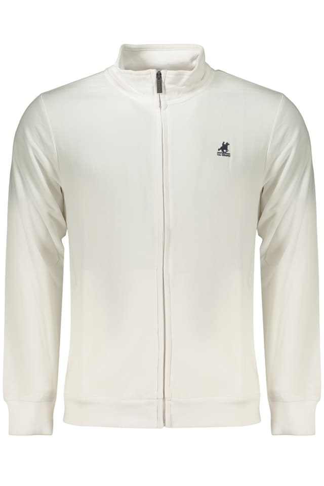 Мъжки бял суитшърт с цип US GRAND