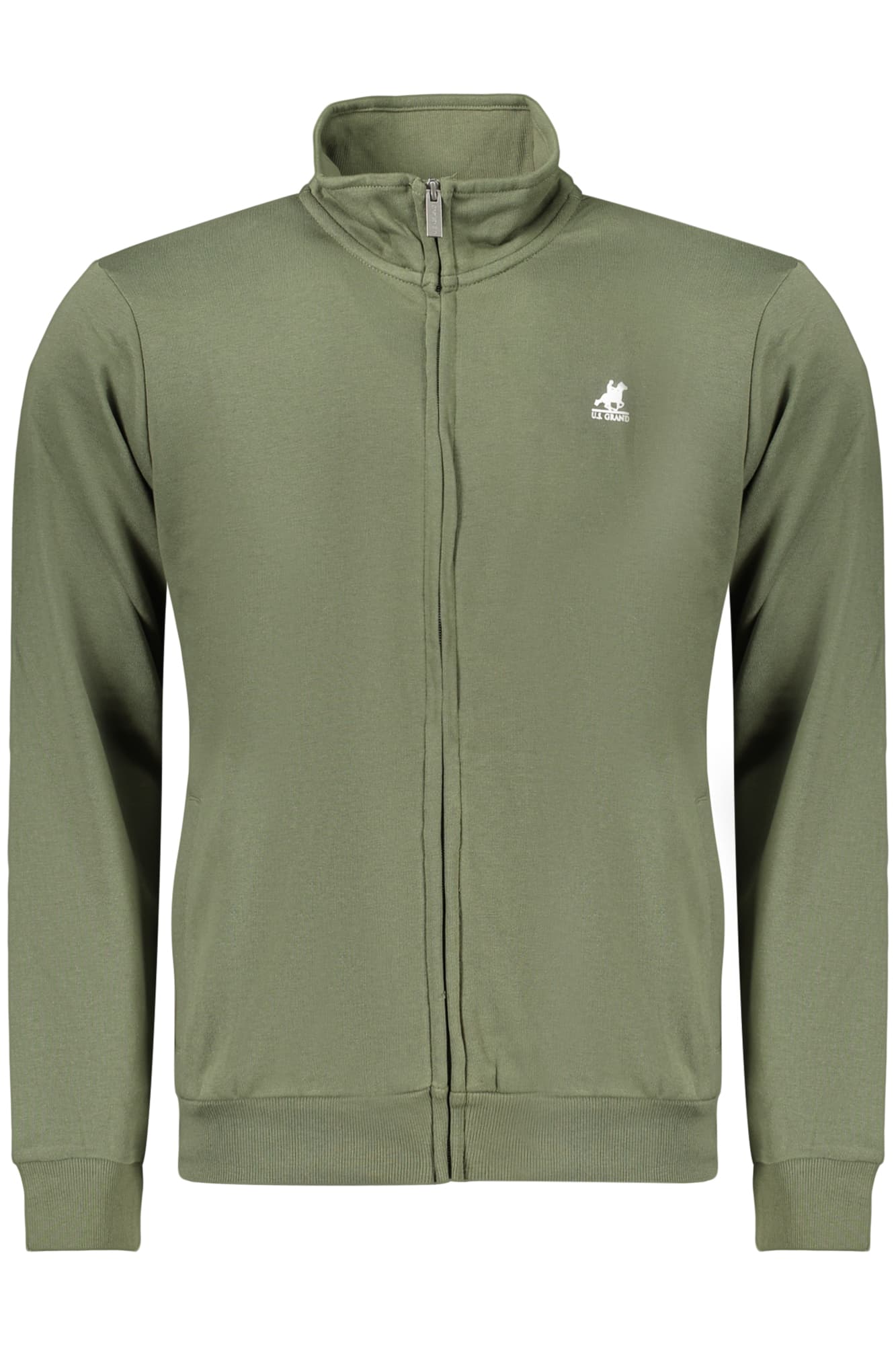 Мъжки зелен суитшърт с цип US GRAND - U.S. GRAND