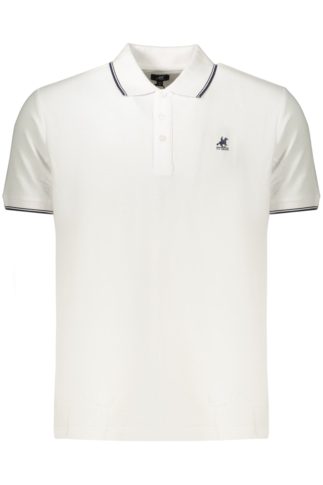 Мъжка тениска US GRAND POLO с къс ръкав, бяла - U.S. GRAND