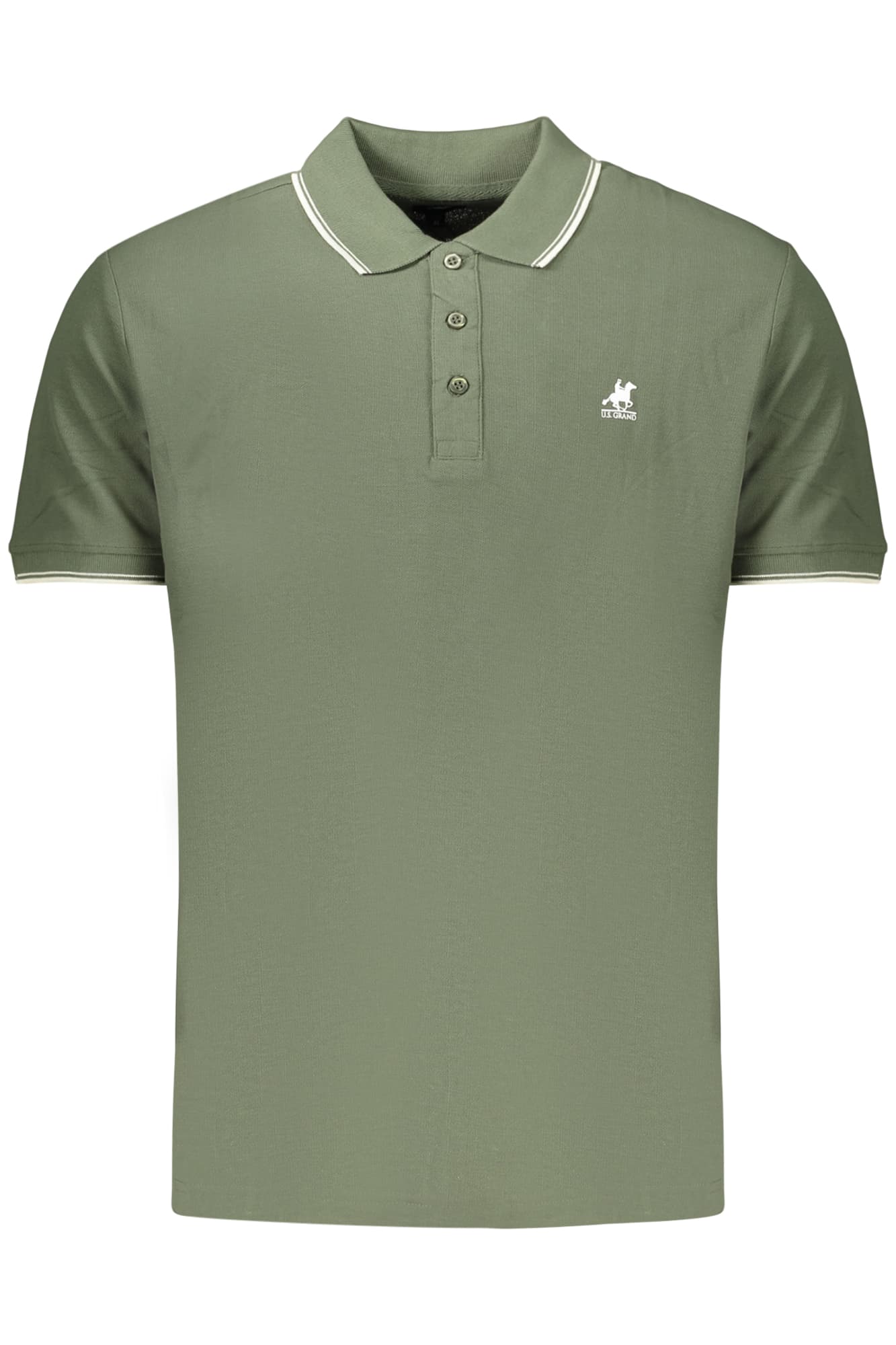 Мъжка тениска US GRAND POLO с къс ръкав, зелена - U.S. GRAND