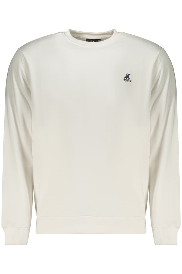 Мъжки бял суитшърт с цип US GRAND