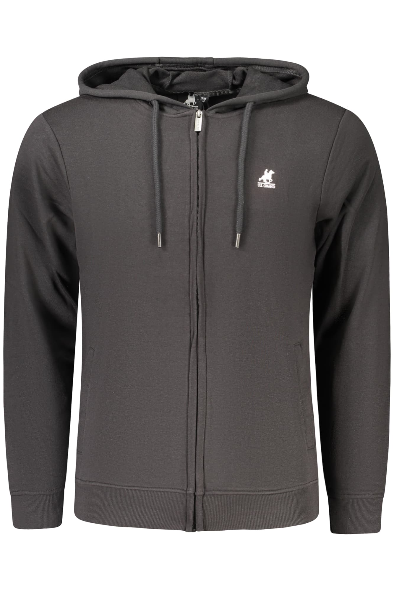 Мъжки черен суитшърт с цип US GRAND - U.S. GRAND