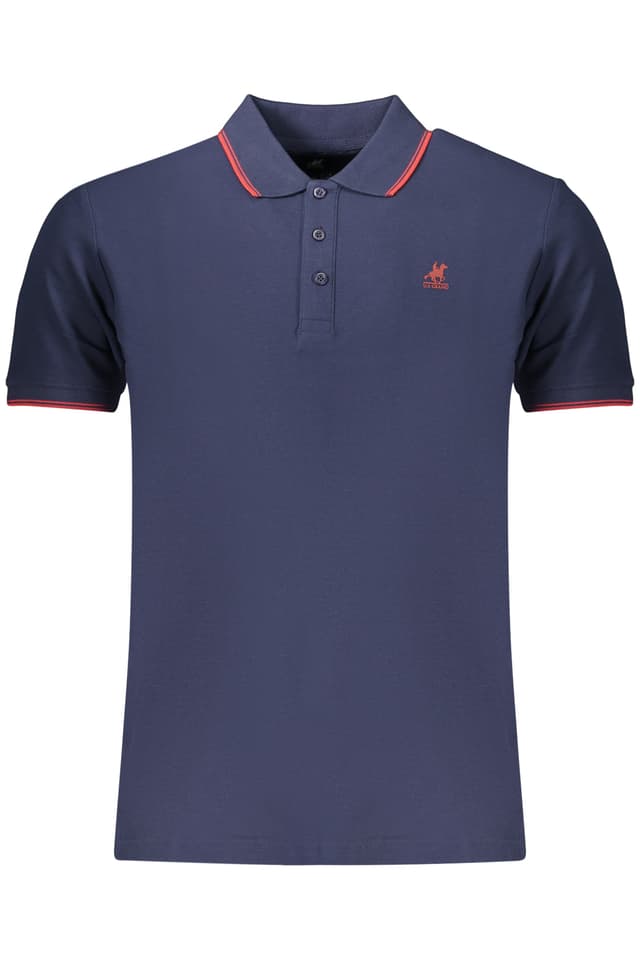 Мъжка тениска с къс ръкав US GRAND POLO, синя