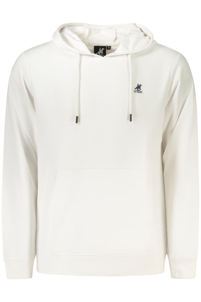 Мъжки бял суитшърт с цип US GRAND