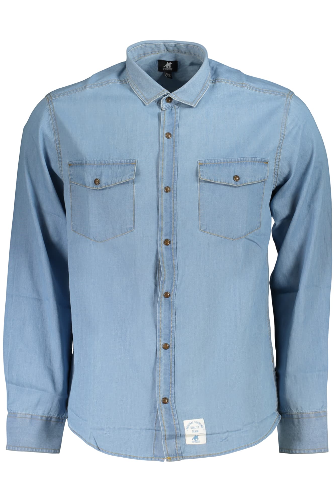 МЪЖКА РИЗА С ДЪЛЪГ РЪКАВ US GRAND, СИНЯ - U.S. GRAND