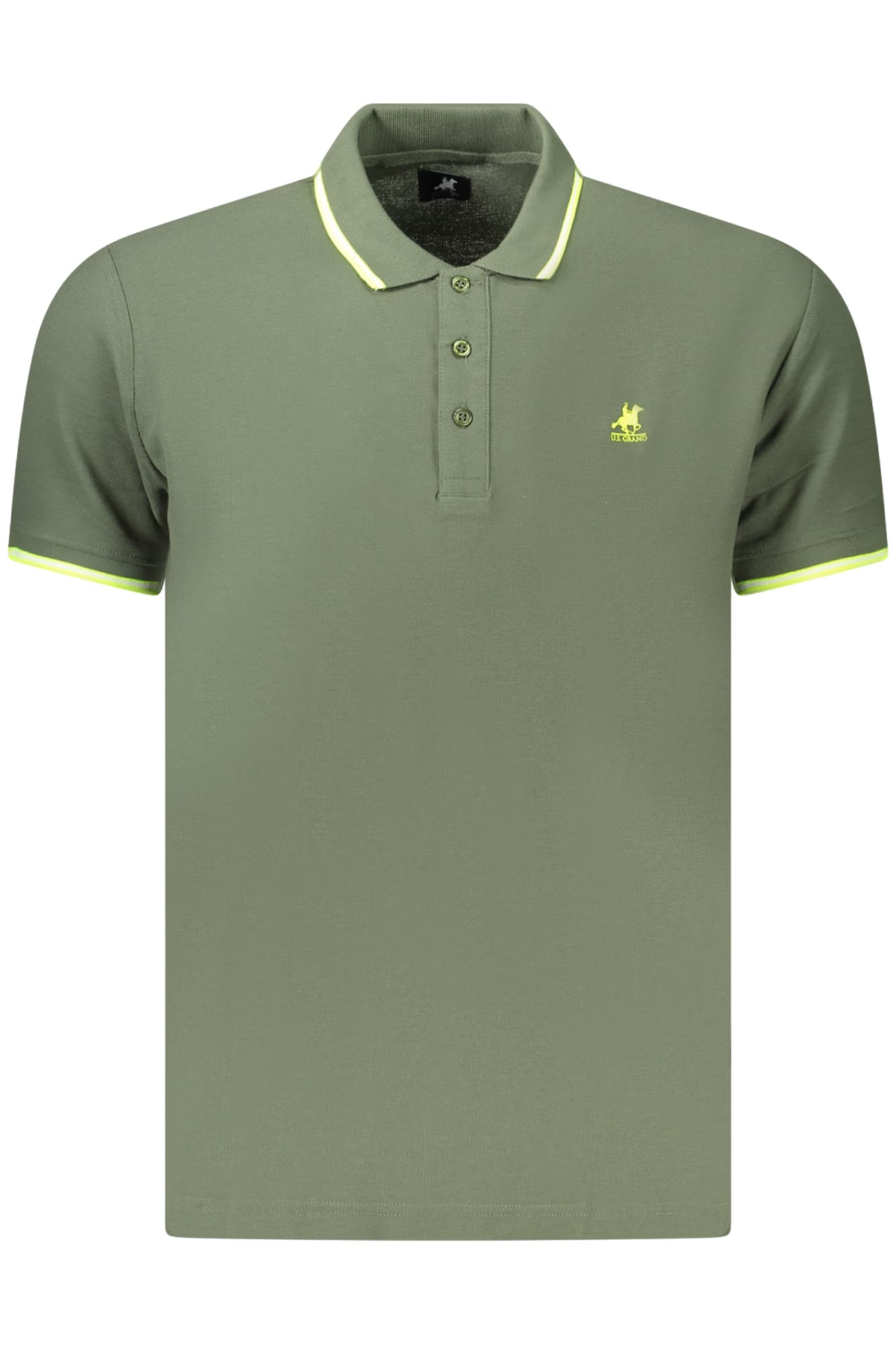 Мъжка тениска US GRAND POLO с къс ръкав, зелена - U.S. GRAND