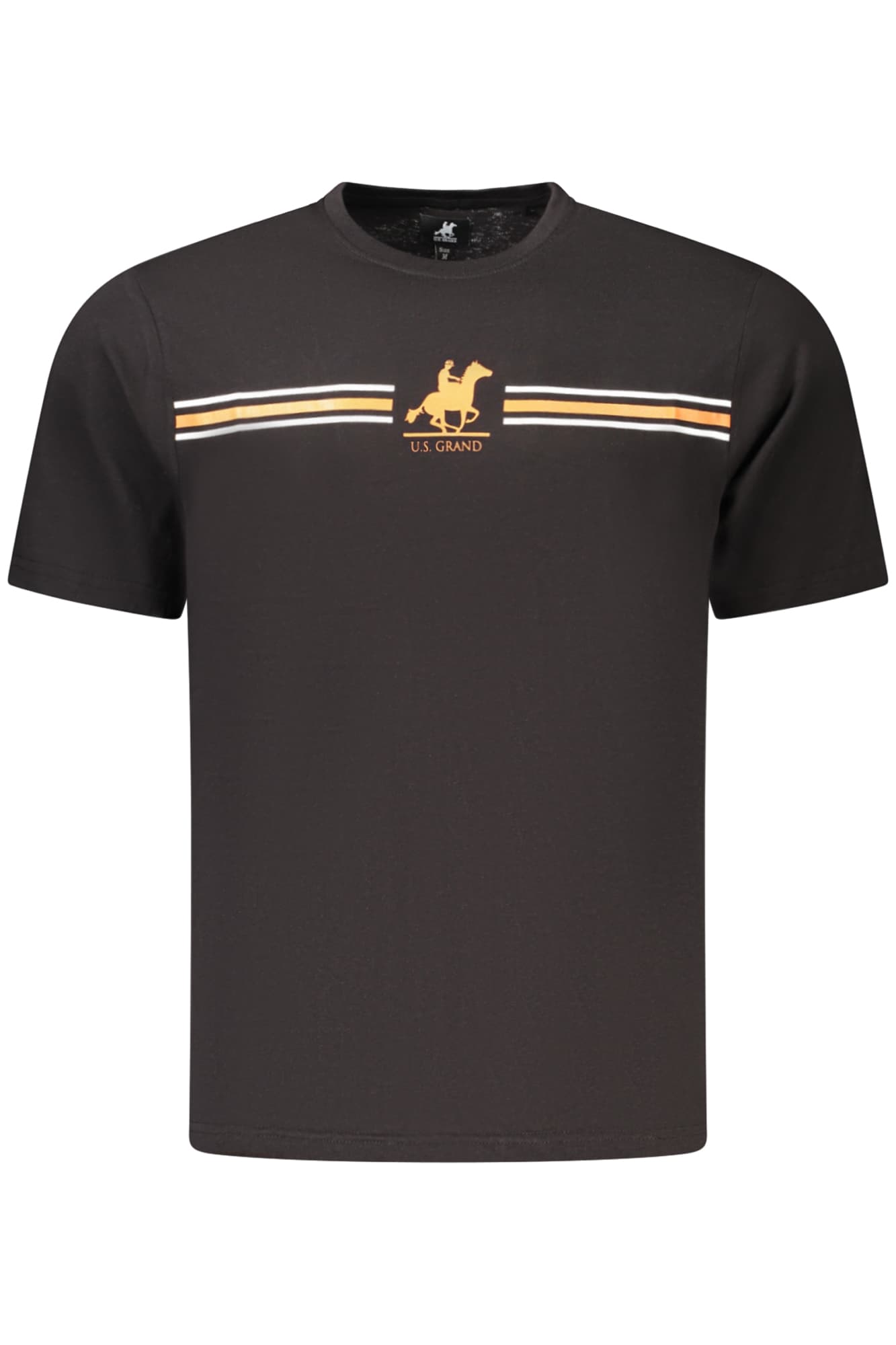 Мъжка черна тениска с къс ръкав US GRAND - U.S. GRAND