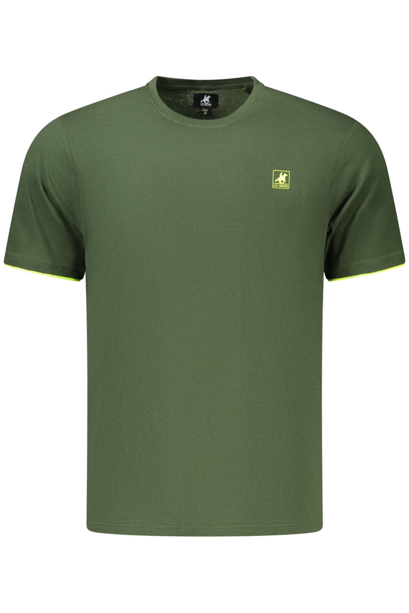 Мъжка тениска с къс ръкав US GRAND в зелено - U.S. GRAND