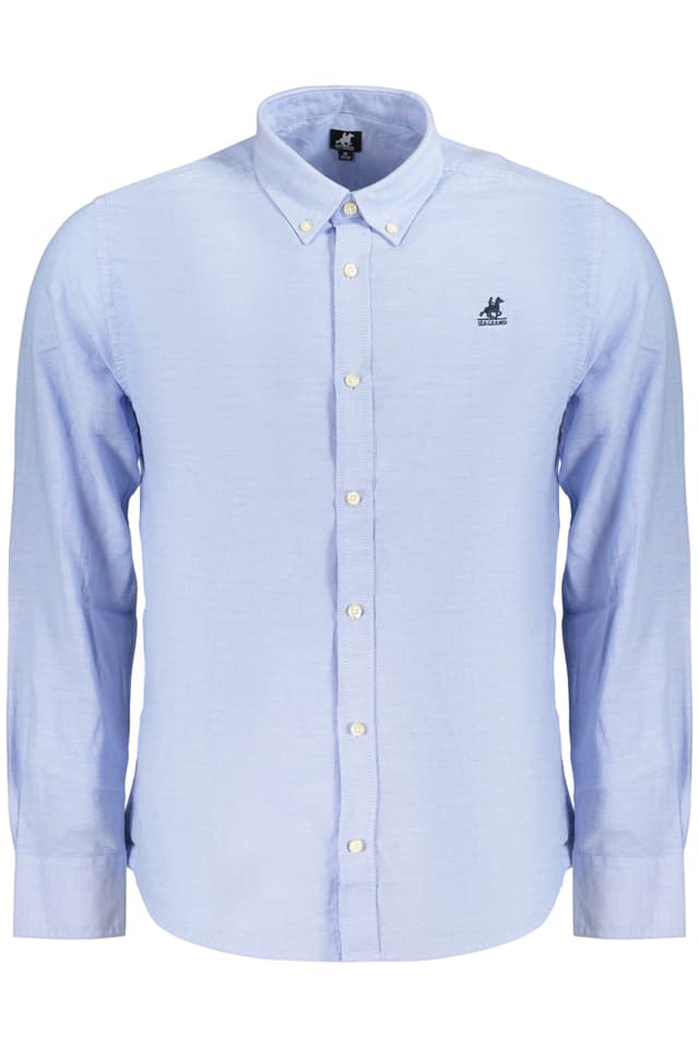 МЪЖКА РИЗА С ДЪЛЪГ РЪКАВ US GRAND, СИНЯ