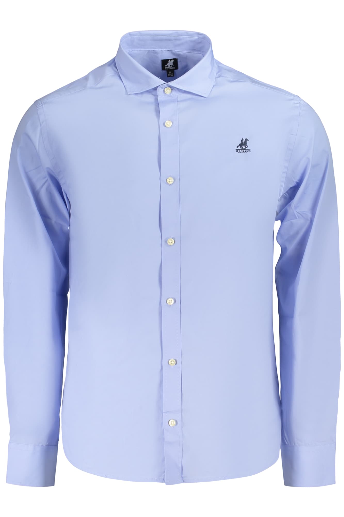 МЪЖКА РИЗА С ДЪЛЪГ РЪКАВ US GRAND, СИНЯ - U.S. GRAND