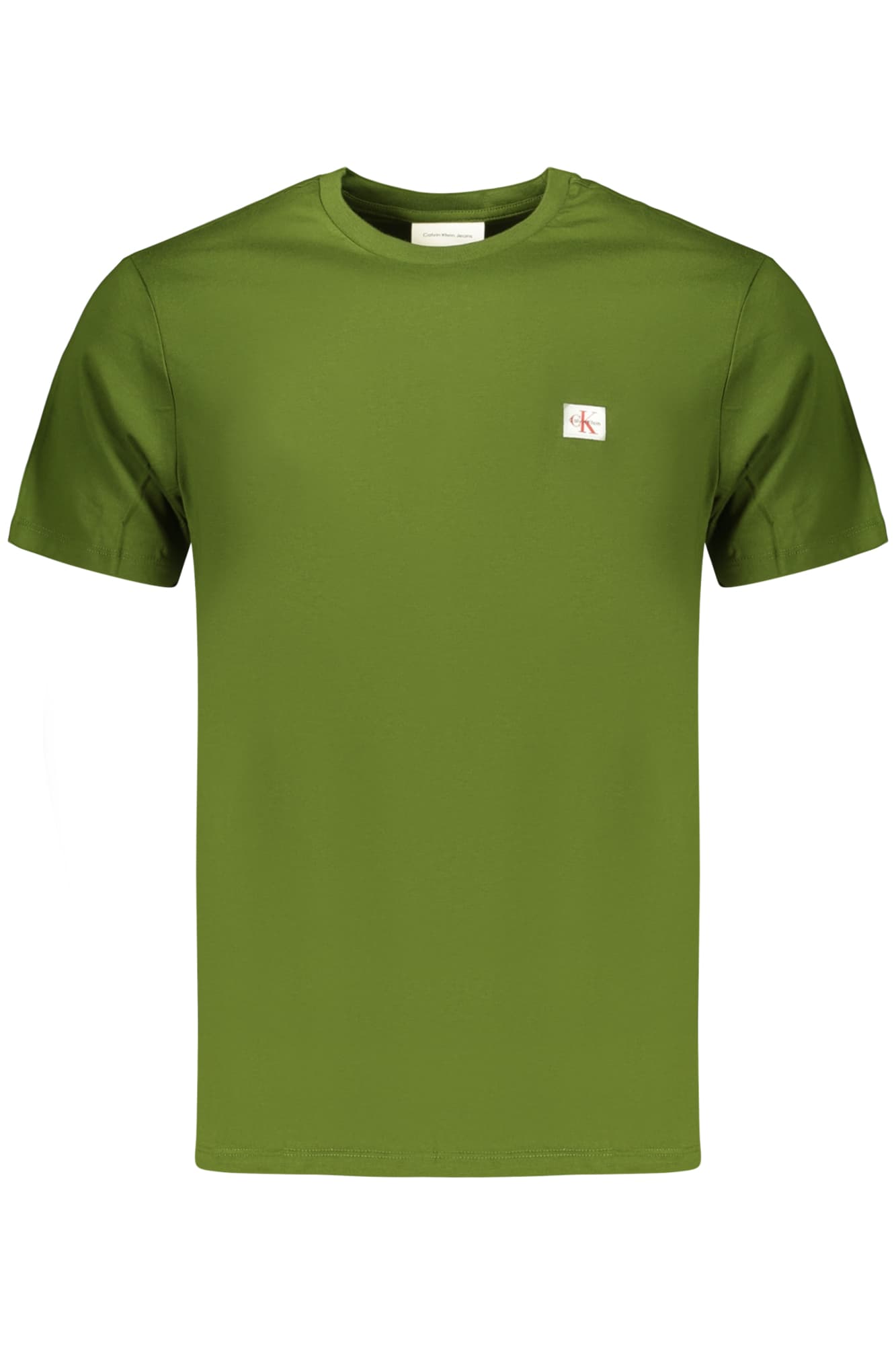 МЪЖКА ТЕНИСКА С КЪС РЪКАВ CALVIN KLEIN, ЗЕЛЕНА - CALVIN KLEIN