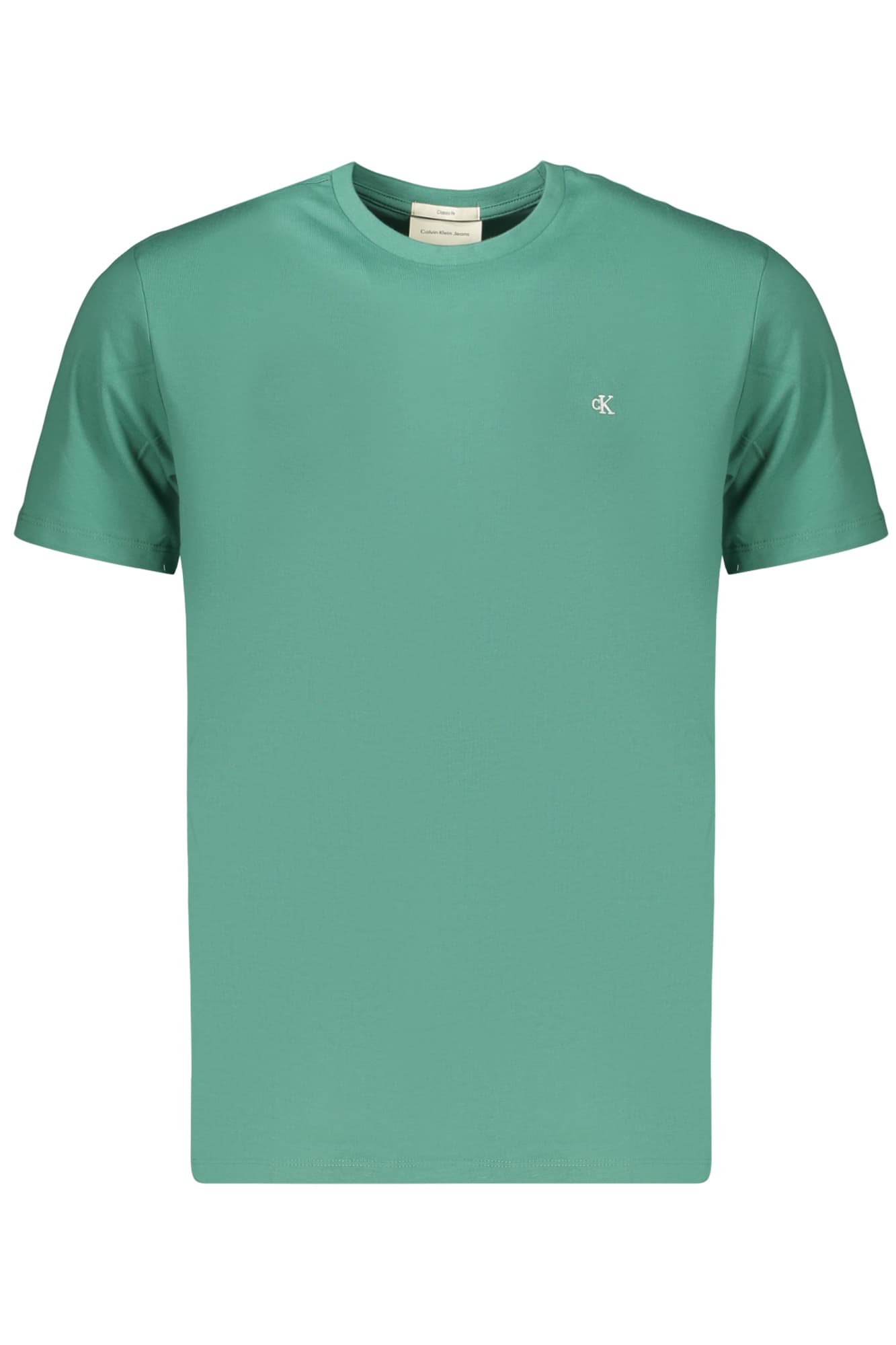 МЪЖКА ТЕНИСКА С КЪС РЪКАВ CALVIN KLEIN, ЗЕЛЕНА - CALVIN KLEIN