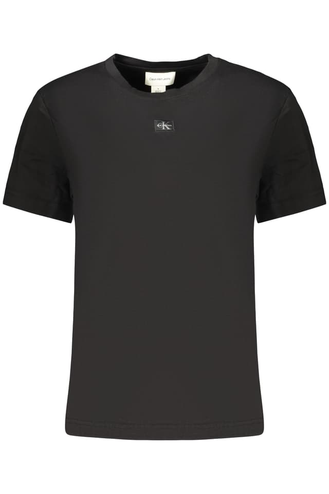 ДАМСКА ТЕНИСКА С КЪС РЪКАВ CALVIN KLEIN, ЧЕРНА