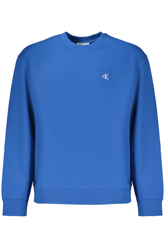 Мъжки суитшърт с цип CALVIN KLEIN в син цвят