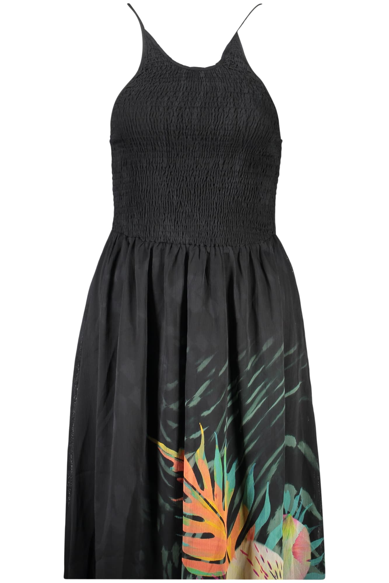 Дълга черна рокля за жени DESIGUAL - DESIGUAL