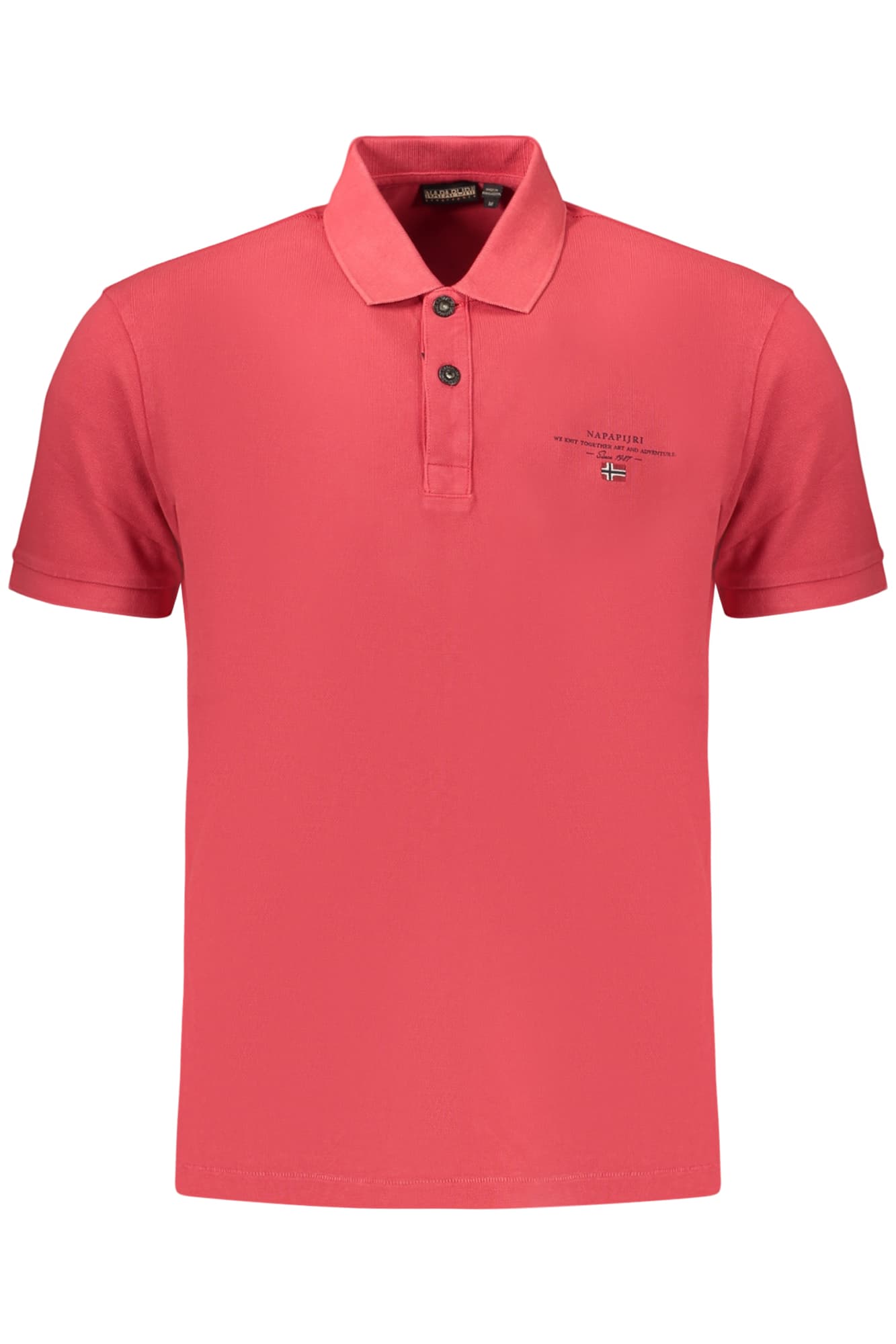 МЪЖКА ПОЛО БЛИЗА С КЪС РЪКАВ NAPAPIJRI, ЧЕРВЕНА - NAPAPIJRI