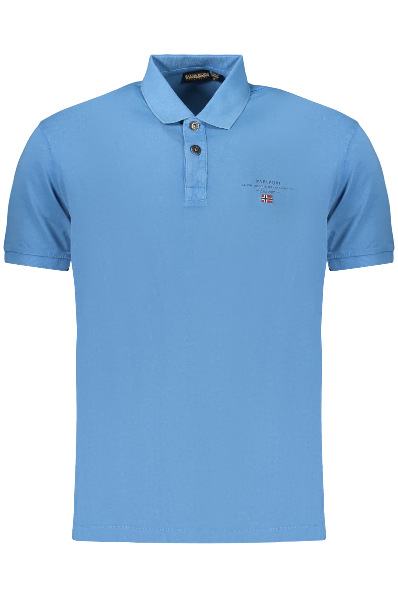 МЪЖКА ПОЛО БЛИЗА С КЪС РЪКАВ NAPAPIJRI, СИНЯ - NAPAPIJRI