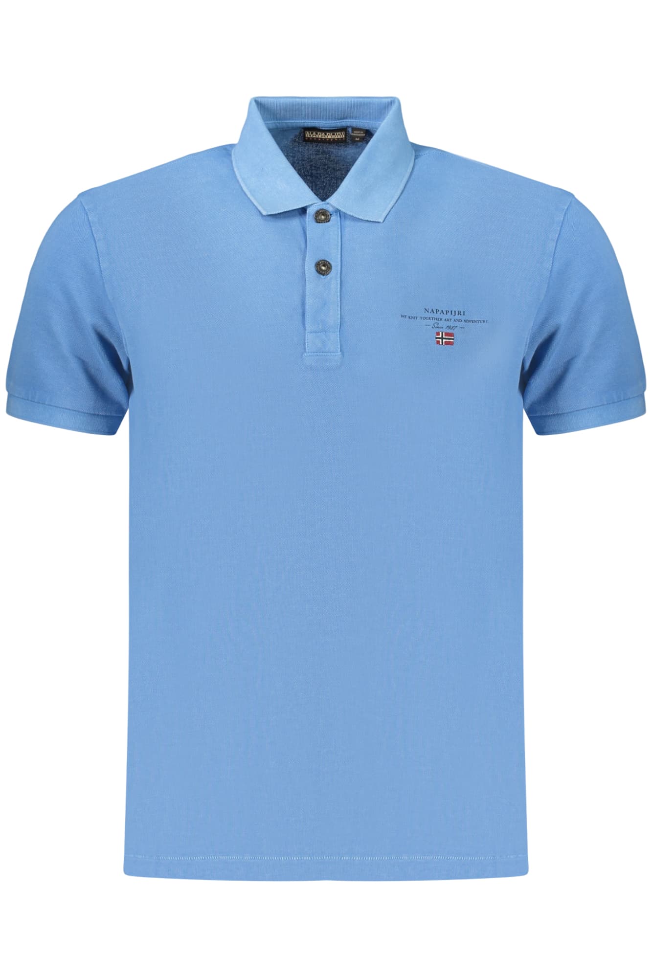 МЪЖКА ПОЛО БЛИЗА С КЪС РЪКАВ NAPAPIJRI, СИНЯ - NAPAPIJRI
