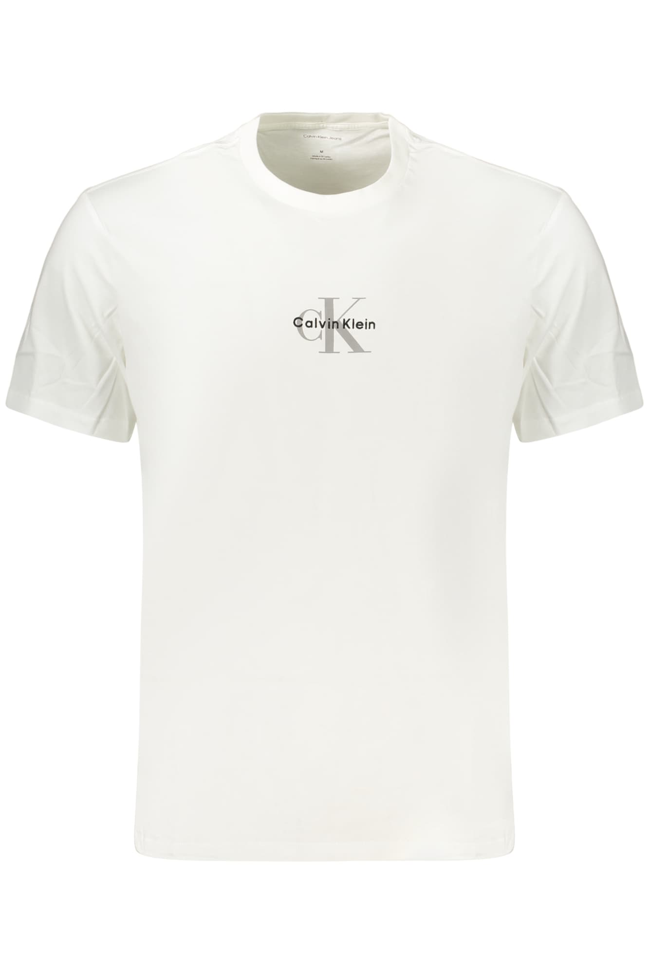 МЪЖКА ТЕНИСКА С КЪС РЪКАВ CALVIN KLEIN, БЯЛА - CALVIN KLEIN