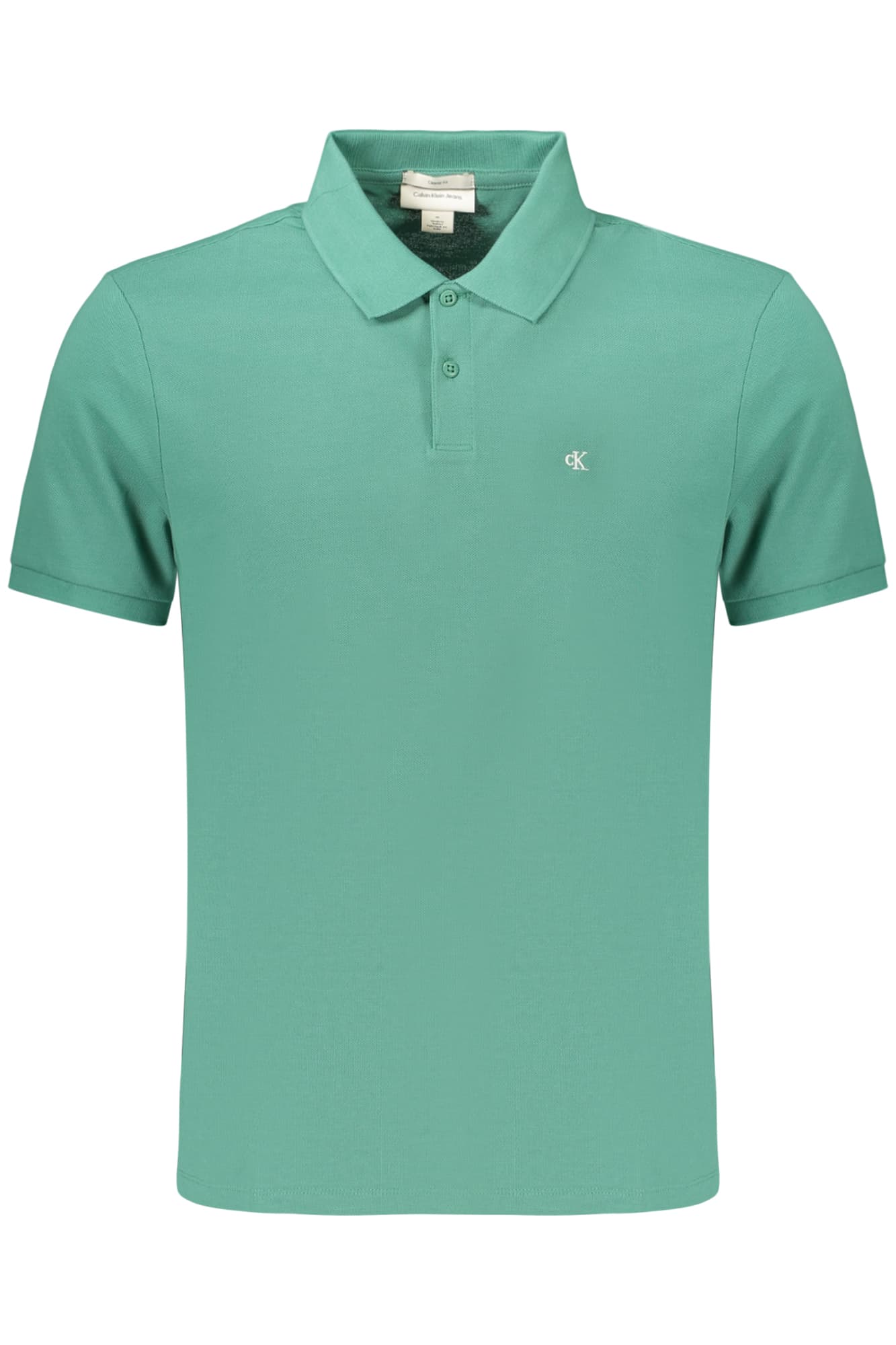 МЪЖКА ПОЛО БЛИЗА С КЪС РЪКАВ CALVIN KLEIN, ЗЕЛЕНА - CALVIN KLEIN