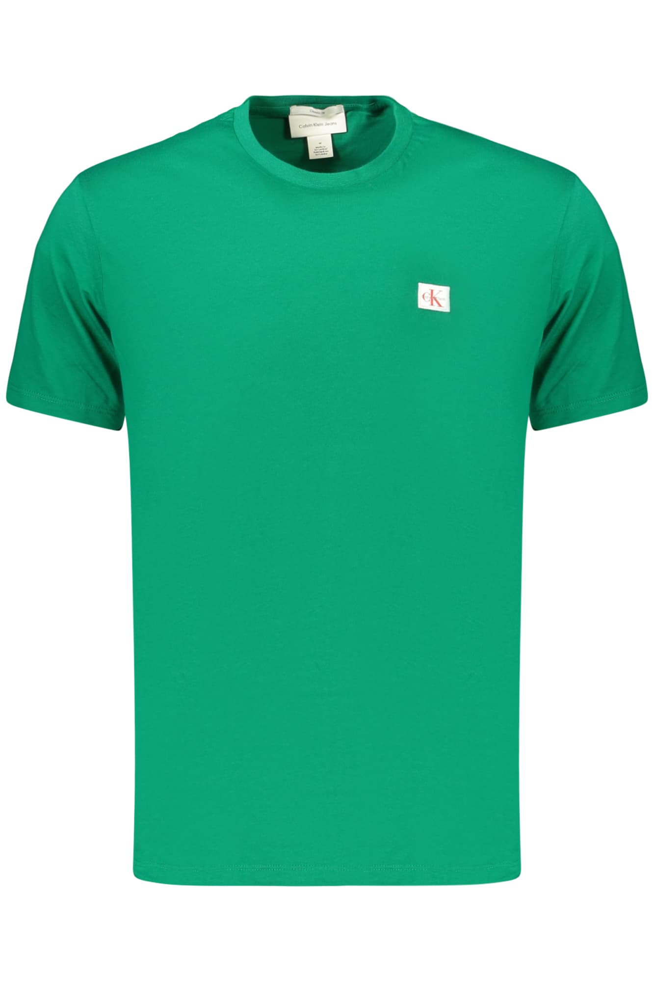 МЪЖКА ТЕНИСКА С КЪС РЪКАВ CALVIN KLEIN, ЗЕЛЕНА - CALVIN KLEIN