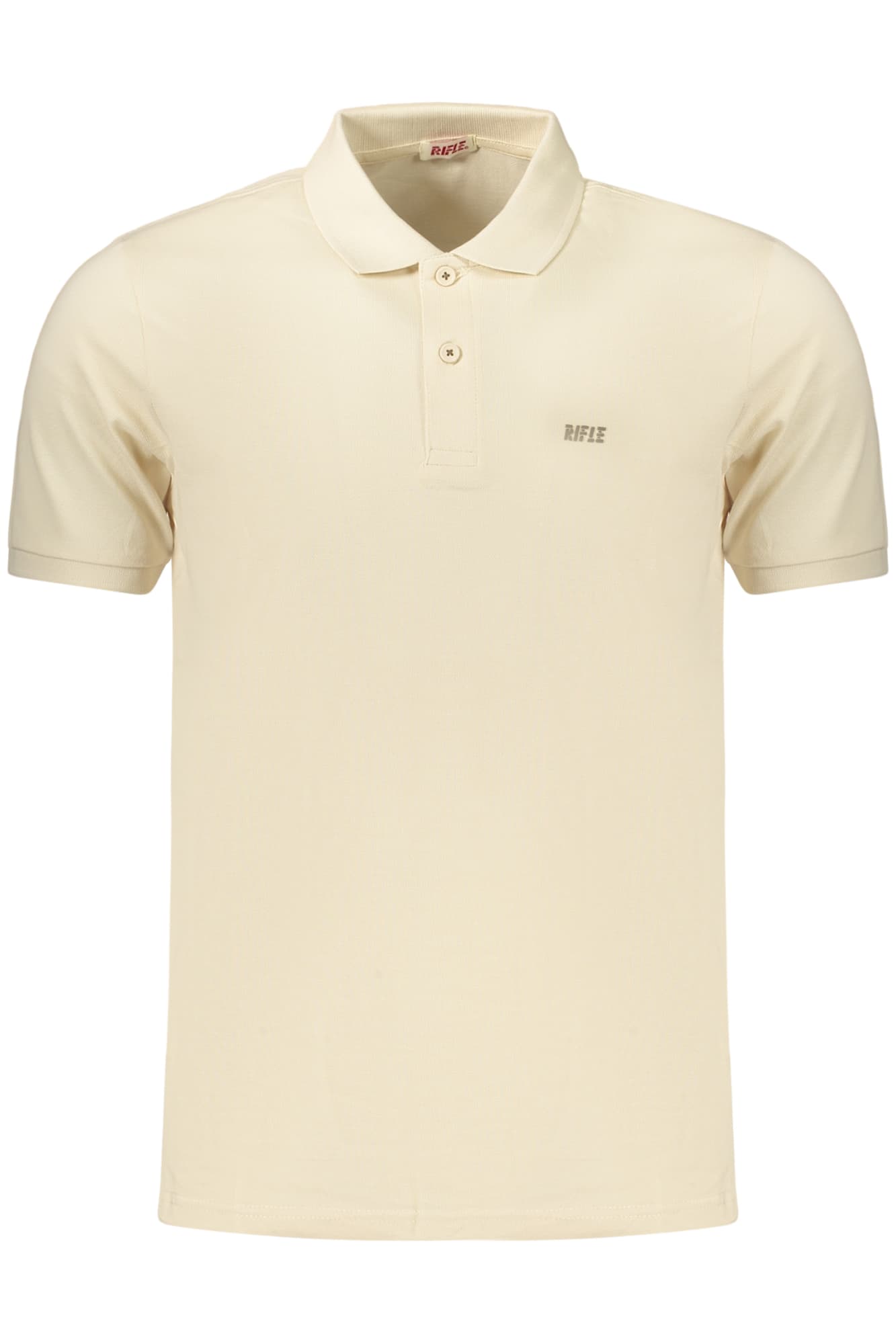 Мъжка поло тениска с къс ръкав, бежова - RIFLE