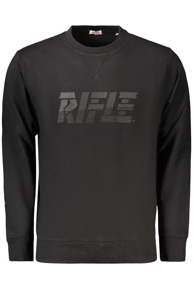 Мъжки черен суитшърт с цип RIFLE