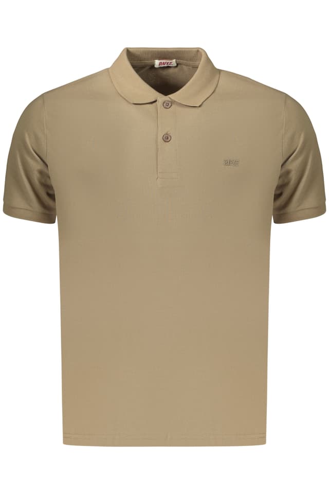 МЪЖКА КАФЯВА ПОЛО БЛУЗА С КЪС РЪКАВ И ПУШКА