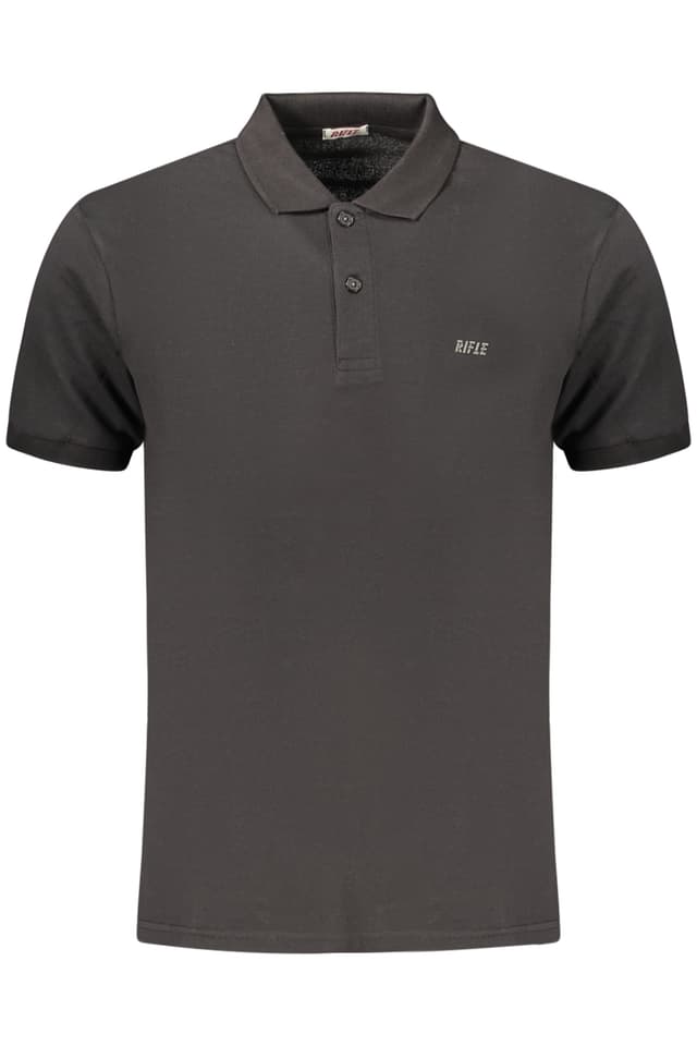 МЪЖКА ПОЛО БЛУЗА С КЪС РЪКАВ RIFLE, ЧЕРНА