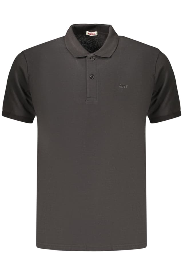 МЪЖКА ПОЛО БЛУЗА С КЪС РЪКАВ RIFLE, ЧЕРНА