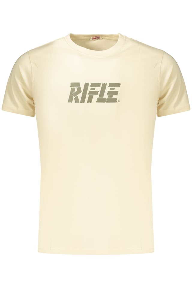 Мъжка тениска с къс ръкав с надпис „Пушка“, бежова