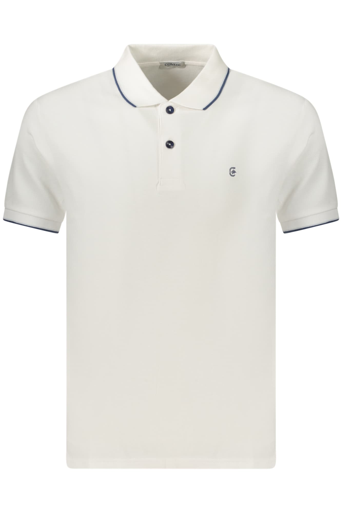 Мъжка поло тениска с къс ръкав COVERI MOVING, бяла - COVERI MOVING
