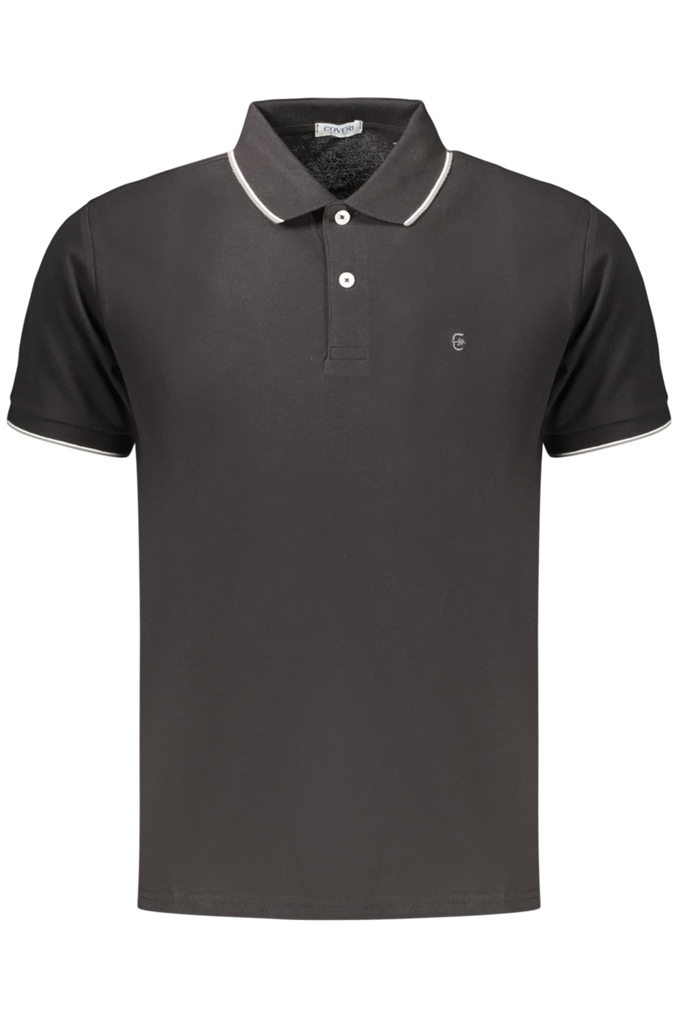 Мъжка поло тениска с къс ръкав COVERI MOVING, черна - COVERI MOVING