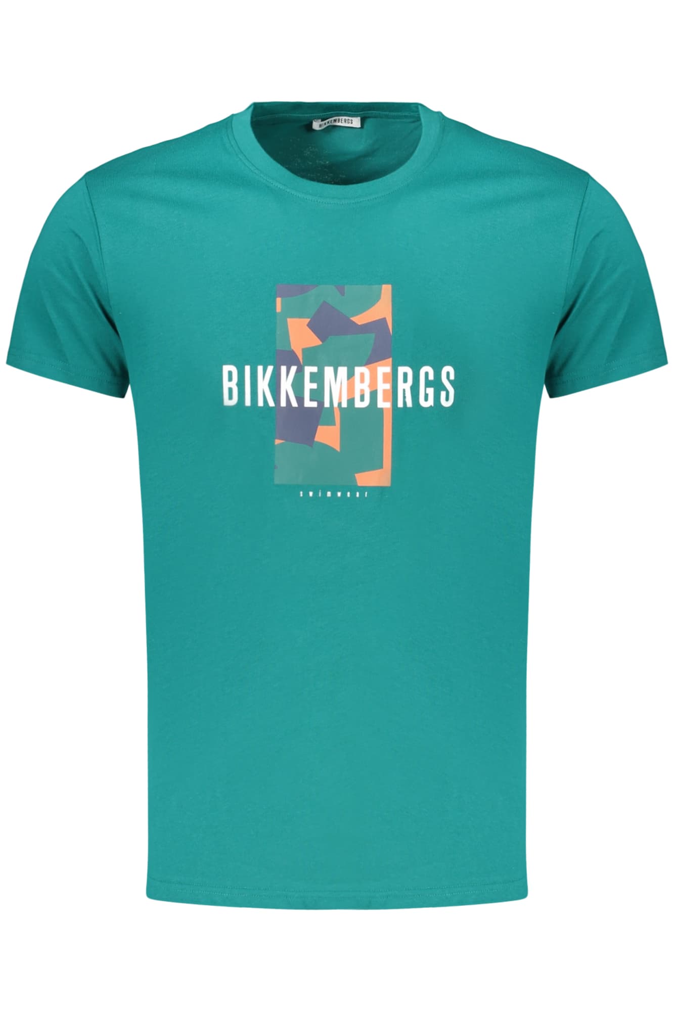 МЪЖКА ТЕНИСКА С КЪС РЪКАВ BIKKEMBERGS, ЗЕЛЕНА - BIKKEMBERGS