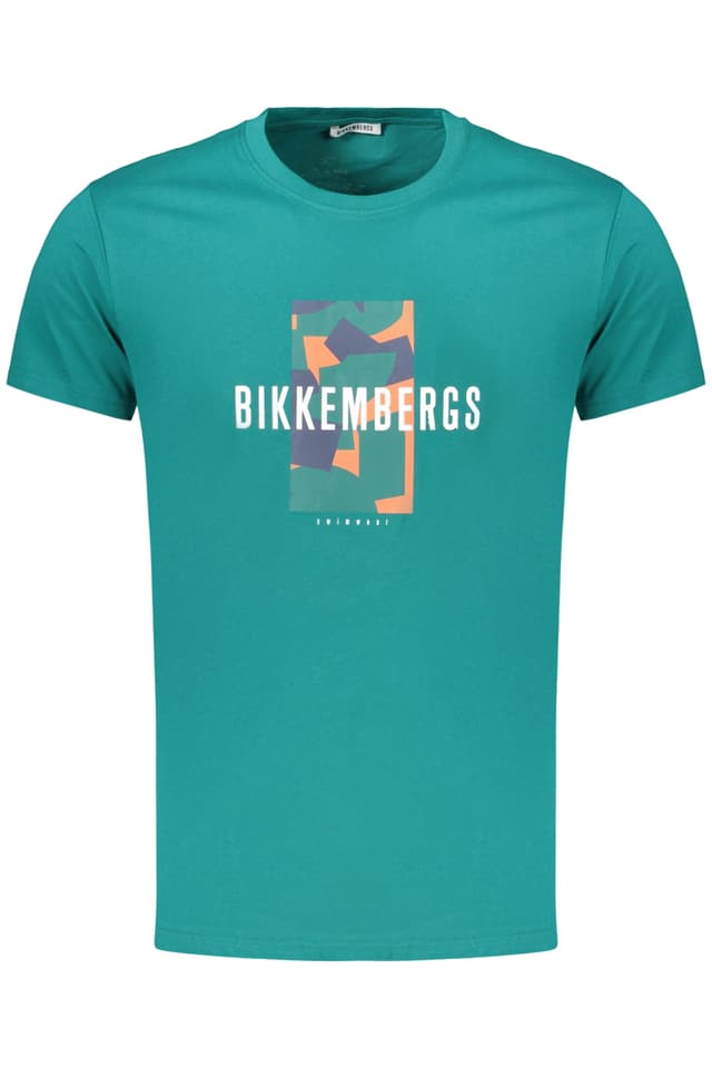 МЪЖКА ТЕНИСКА С КЪС РЪКАВ BIKKEMBERGS, ЗЕЛЕНА