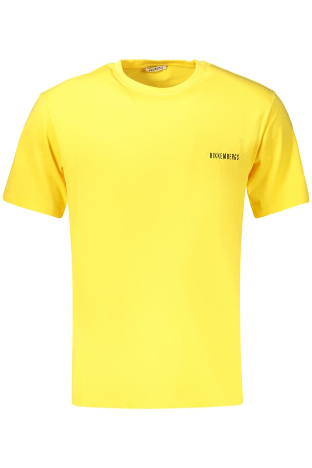 МЪЖКА ТЕНИСКА С КЪС РЪКАВ BIKKEMBERGS, ЖЪЛТА